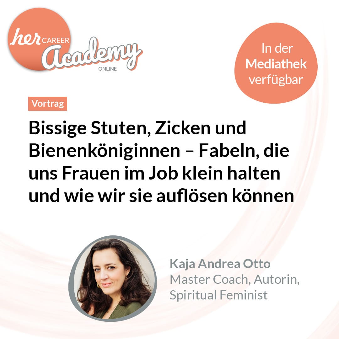 ⏯️ Bissige Stuten, Zicken und Bienenköniginnen – Fabeln, die uns Frauen im Job klein halten und wie wir sie auflösen können 🤷♀️
Wir sind erst die erste #Generation Frauen, die ihre Biographie völlig frei gestalten können. Umso mehr brauchen wir Role Models, die mutig neue Wege beschreiten. Souveräne Frauen, die sich von überholten Glaubenssätzen und Narrativen befreien und aus dem internalisierten Patriarchat ausbrechen, um eine Welt zu gestalten, die weder Mensch noch Natur erschöpft.
Kaja Andrea Otto wirft einen Blick in die Geschichte und beleuchtet Phänomene, wie die vermeintliche Stutenbissigkeit und das Bienenkönigen-Syndrom. Sie zeigt, warum wir mehr „Schwarze Schwäne“ brauchen und wie ein #Wandel persönlich und auf kollektiver Ebene gelingen kann: weg von Selbstoptimierung und fremdbestimmter Dauerperformance hin zu #Sisterhood und Arbeits- und Lebensmodellen, in denen wir Frauen unsere Brillanz voll entfalten können.
Den ganzen Vortrag von Kaja Andrea Otto 🔶Bissige Stuten, Zicken und Bienenköniginnen – Fabeln, die uns Frauen im Job klein halten und wie wir sie auflösen können🔶 jetzt in der #Mediathek streamen: https://bit.ly/3zp4mHG oder mit dem Link in der Bio unter herCareer-Academy.
❗️ Nicht vergessen: Unsere #herCAREER-Academy Events sind auch zum Zeitpunkt der Live-Übertragung kostenfrei. Viel Spaß beim #streamen! 🤩
#herCAREER #herCAREERAcademy #machenistwiewollennurkrasser #genderequality