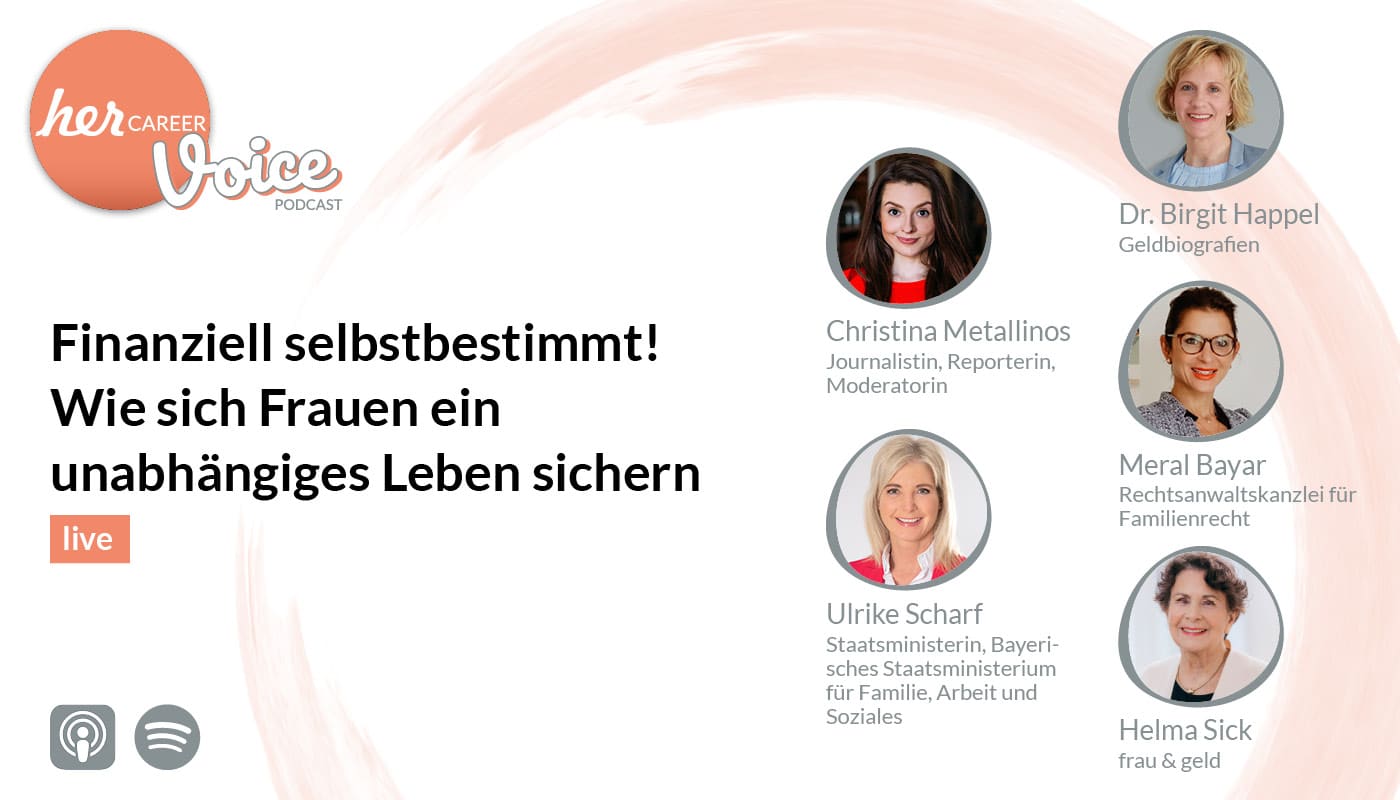 Podcast herCAREER Voice - Finanziell selbstbestimmt!