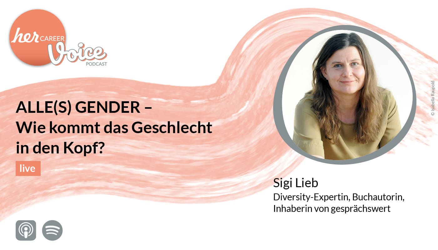 herCAREER Podcast ALLE(S) GENDER - Wie kommt das Geschlecht in den Kopf?